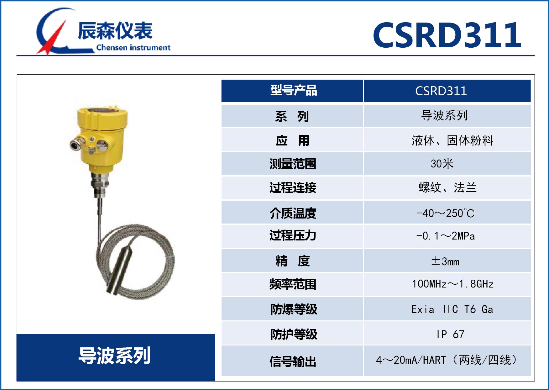 唐山導(dǎo)波雷達(dá)物位計(jì)CSRD311